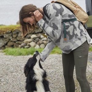 BOGO! Athleta Undercover Gray Camo Wool Alpaca High-Low Sweater